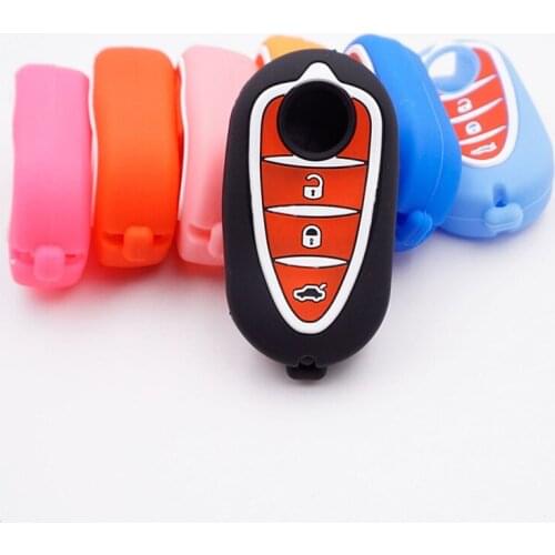 Car Key Cover Keychain Car Remote Control Silicone Key Cover Case Fob Holder for Alfa Romeo 4C Mito Giulietta Myth 159 GTO GTA