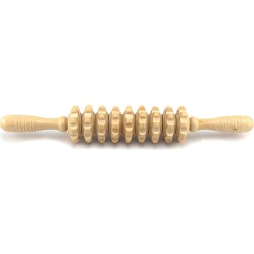 Wood Exercise Roller Sports Injury Gym Muscle Massage Roller Yoga Stick Body Massage Relax Tool Muscle Roller Sticks