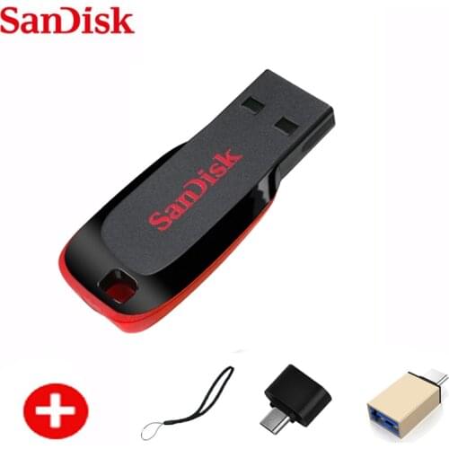 Sandisk USB Flash Drive 128GB 64GB Mini Pen drive 32gb 2.0 USB Stick Disk on Key Memory for Phone Support Official Verification