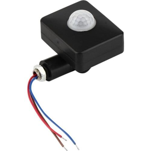 Hot High Quality Automatic PIR 85-265V Security PIR Infrared Motion Sensor Detector Wall LED Light Outdoor 160 Degrees 10M Black