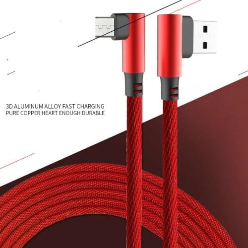Xaiomi Mobile Phone Cables is Suitable For Apple Type-c Android V8 double elbow USB fabric data line Fast Charge