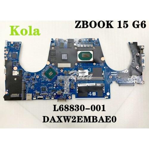L68830-001 L68830-601 For HP ZBOOK 15 G6 laptop motherboard XW2E DAXW2EMBAE0 With CPU E-2286M GPU T2000 4GB Mainboard 100% test