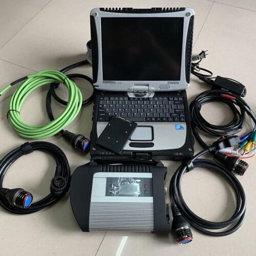 Mb star c4 sd connect with 2020.12v software ssd with cf19 laptop cf-19 toughbook mb sd c4 connect diagnose tool ready to use