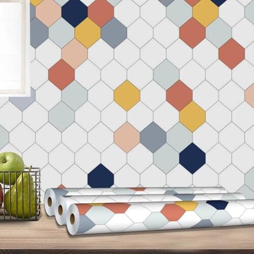 Nordic Furniture Stickers Opaque Waterproof Oil Proof Kitchen Wall Sticker Self Adhesive Wand Aufkleber Home Decor DE50ZST