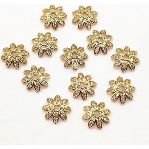 New arrival! 10mm 50pcs Cubic Zirconia Base spacers for Handmade Necklace Earring DIY Parts Jewelry Findings & Components