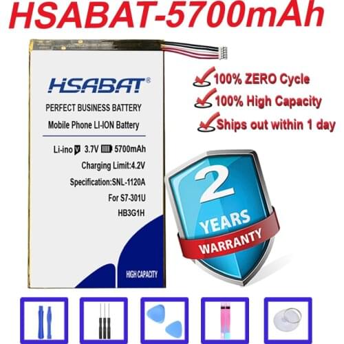 HB3G1H HB3G1 HSABAT New 5700mAh Battery for Huawei MediaPad 7 Lite s7-301u T-Mobile Springboard 301w 302 303(7 inch) 701 931