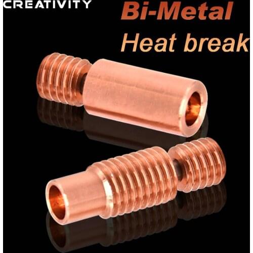 All Metal Bi-Metal Heatbreak Bimetal Heat Break for E3D V6 HOTEND Heater Block for Prusa i3 MK3 Break 1.75MM Filament Smooth