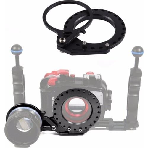 PULUZ Aluminum Alloy 67mm to 67mm Swing Wet-Lens Diopter Adapter Mount for DSLR Underwater Diving Housing