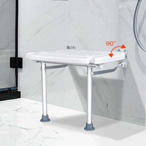 Elderly Safety Shower Seat Wall Mounted Bathroom Chair Shower Stool Foldable Dispend Silla De Ducha Bathroom Fixture DI50YY