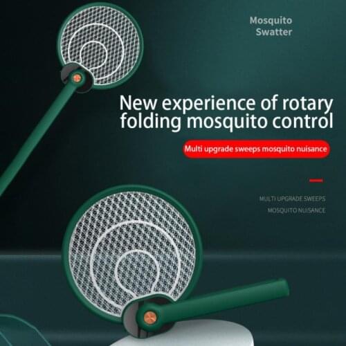 Electric Mosquito Swatter Folding Portable Rechargeable Purple Light Mosquito Insect Trap Handheld Matador De Mosquito 3000v