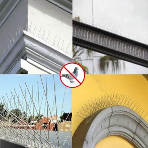 25cm Stainless Steel Bird Repellent Pigeon Spikes Anti Bird Scare Pigeon Deterrent Tools Pest Control Pigeons Owl Birds Fence