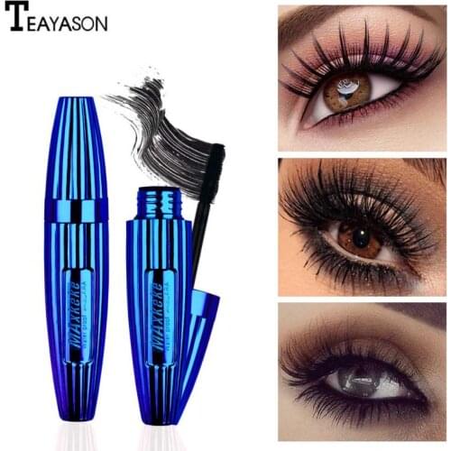NEW Waterproof Eyelash Fluffy Volume Mascara Makeup 4D Silk Fiber Lash Black Mascara Thicken Lengthen Curling Random Color TSLM2