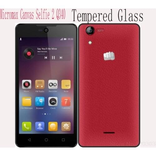 Ultra-thin Tempered Glass Film Explosion-proof Screen Protector For Micromax Canvas Selfie 2 Q340 protective case cover