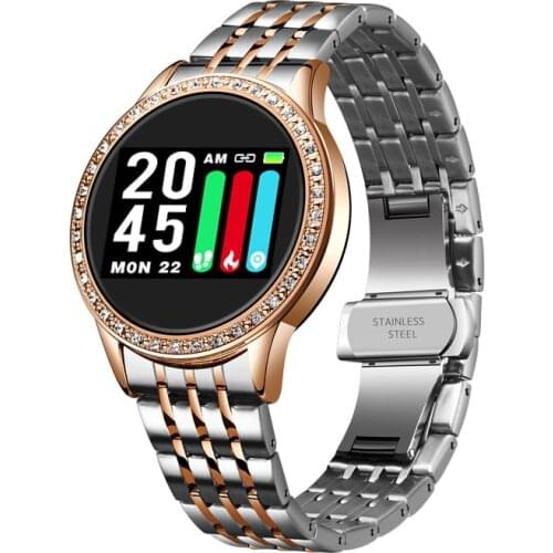 Fashion Smart Watch Stainless Steel Intelligent Watch Mens and Womens Wrist Band Step Heart Rate Multifunctional Watch