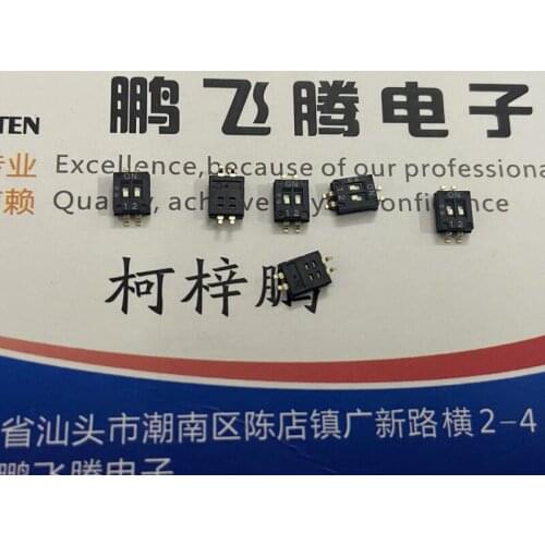 1PCS Imported Japanese Omron A6H-2101-PM dial code switch 2-bit patch 1.27mm pitch key type 2P