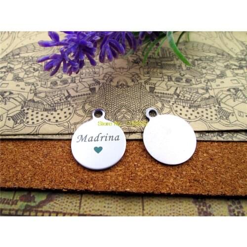 10pcs--stainless steel charms"madrina heart "5 style for choosing DIY Charms Pendants
