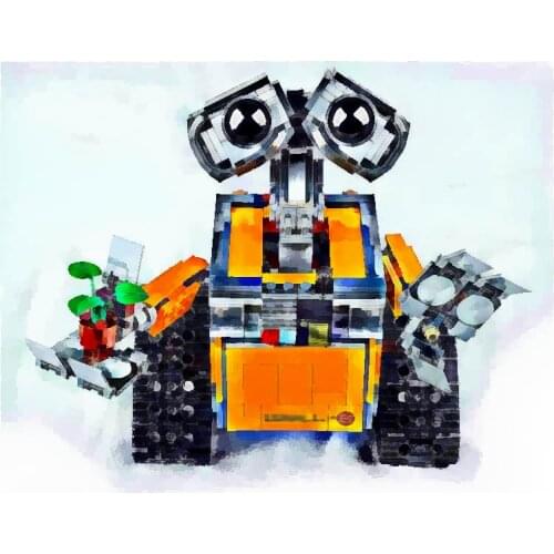 16003 687pcs Idea Robot WALL Set Model Building Blocks Kits compatible with 21303 toys for children gift