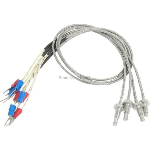 4 Pcs 6mm Thread K Type 800C Thermocouple Temperature Measurement Probe 1.64ft