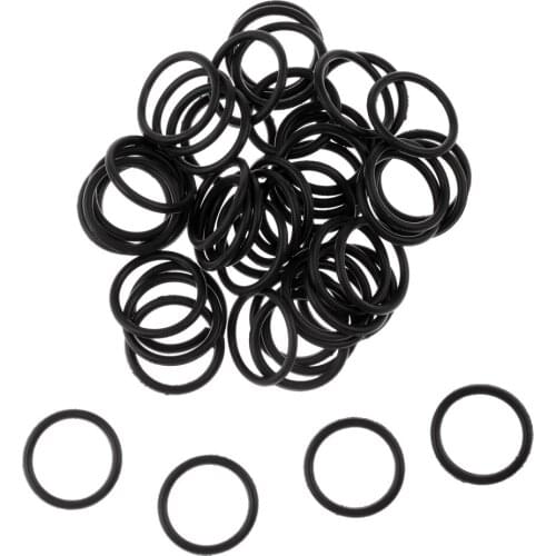 50x Silicone Soft O Rings for Worms Wacky Rig O-Ring Tool Carp Fishing Black
