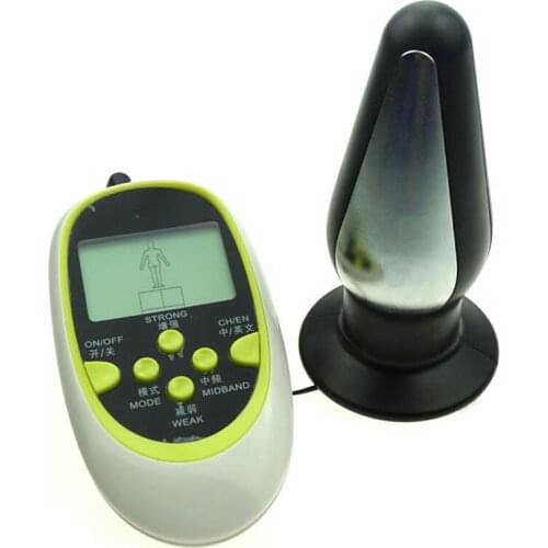 Anal Expander Dilator Electro Shock Therapy Stimulation Butt Plug Kit Pulse Electro Stimulator Anal Plug Sex Toys For Woman Men