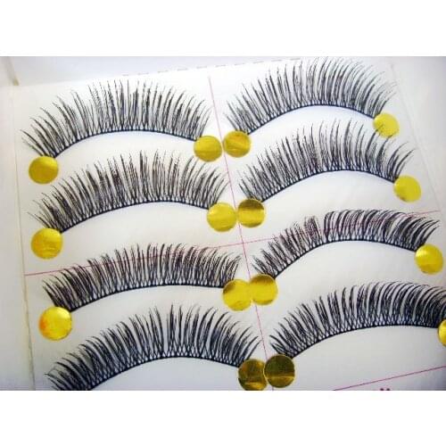 Free shipping hot sale 10Pairs Hand made fashion mix eye lashes False Eyelashes Natural Long Thick Beauty Health Makeup