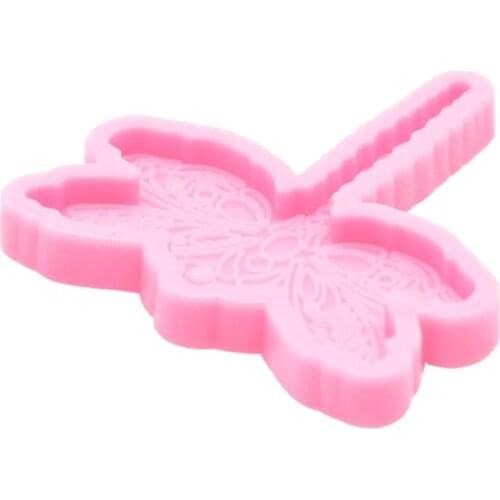 Dragonfly Keychain Epoxy Resin Mold Key Chain Earrings Pendants Silicone Mould DIY Crafts Jewelry Casting Tool W0YA