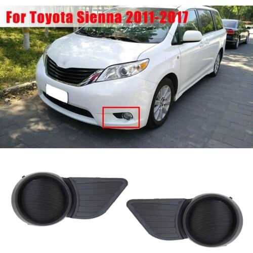 Auto Fog Lamp Hole Cover For Toyota Sienna 2011-2017 TO1038169 5212808020 Black Matte w/o Fog Lights Replacement Fog Lamp Cover