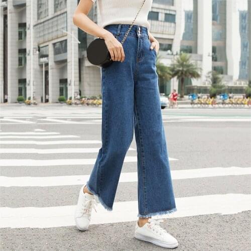 Jeans for Girls Fashion Jeans High Waist Pants Wide Leg Denim Clothing Streetwear Vintage Quality Harajuku Straight Pants