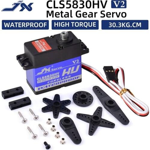 JX CLS5830HV 30KG Full Metal Waterproof HV Coreless Servo for Traxxas 1/10 TXR4 Rc4wd RedCat HPI Baja 5B SS RC Crawler Car