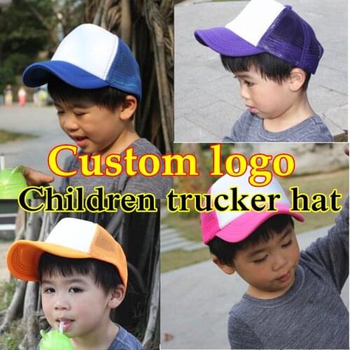 Custom kids boy casual foam hat Children leisure Baseball cap Summer outdoor Girls sport Trucker hat cap with logo