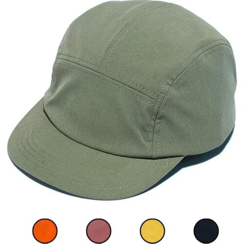 5 Panels Cap Short Brim Hat for Women Flat Bill Cotton Blank Camping Hats Solid Colors Low Crown Classic Adjust Men Baseball Cap