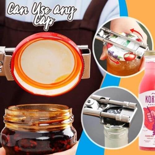 Multifunctional Stainless Steel Can Opener Home Kitchen Can Open Effortless Opener With Turn Knob Household Kitchen dropshipping