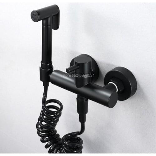 The new wall mount Bidets black bathroom shower bidet toilet sprayer shower bidet faucet washer mixer taps