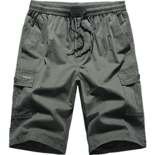 New summer multi-pocket tooling five-point pants mens thin cotton breathable outdoor sports casual shorts