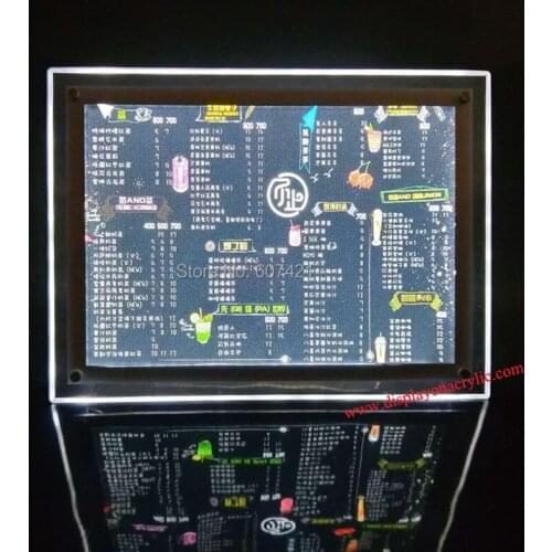 A5 Single Sided Desk Led Light Box,Illumianted Poster Picture Frames with USB Port for Cafe,Tea,Retail Stores