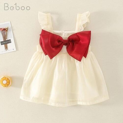 Newborn Baby Dresses Infants Girls Summer Suspender Fashion Ins Korean Princess Style Dress 2021 New 0-3years Babies Clothes