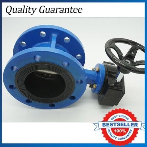 PN 1.6 DN100 Cast Iron Hand Butterfly Valve GB Standard