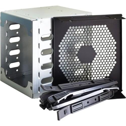 Large Capacity HDD Hard Drive Cage Rack 5.25 Inch to 5X 3.5 Inch SAS SATA Hard Drive Disk Tray for Computer Accessories