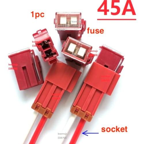 1pc 45A excavator fuse for Kato Kobelco Case Komatsu Sumitomo Hitachi Excavator Insurance Genuine