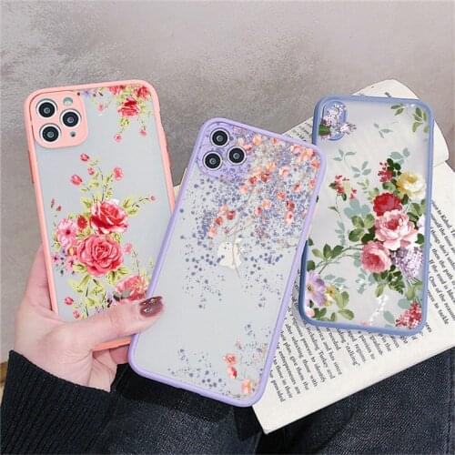 Retro Spring Bloom Flowers Phone Case For iPhone 6s 7 8 Plus SE 2020 12 11 Pro Max X XR XS MAX Hard Shockproof Back Cover Fundas