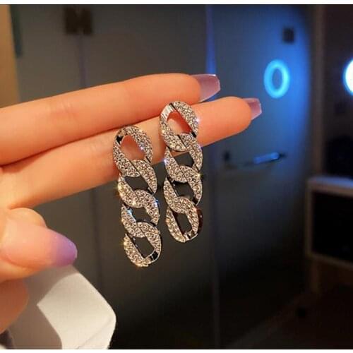 YWZIXLN Fashion Bohemian Luxury Crystal Chain Drop Earring Mascot Ornaments For Women Accessories Wholesale E0185