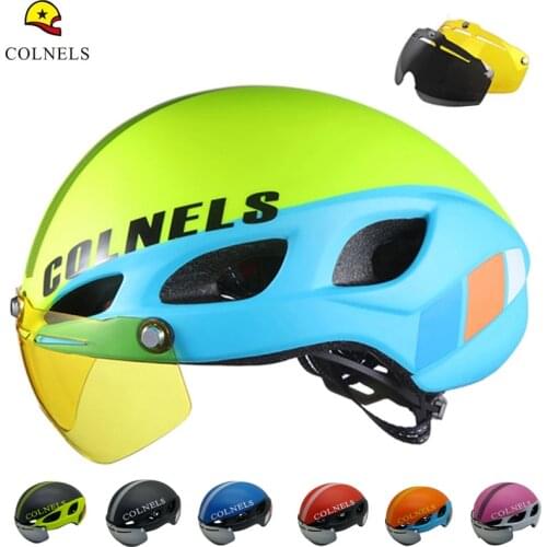 COLNELS Cycling Helmet with Goggles Ultralight Riding Mountain Bike Removable Lens Helmet for Men Women Sport Safety Equipment