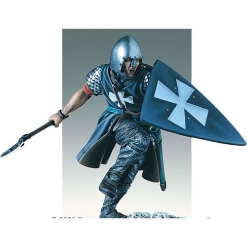 1/24 75mm ancient warrior with shield 75mm Resin figure Model kits Miniature gk Unassembly Unpainted