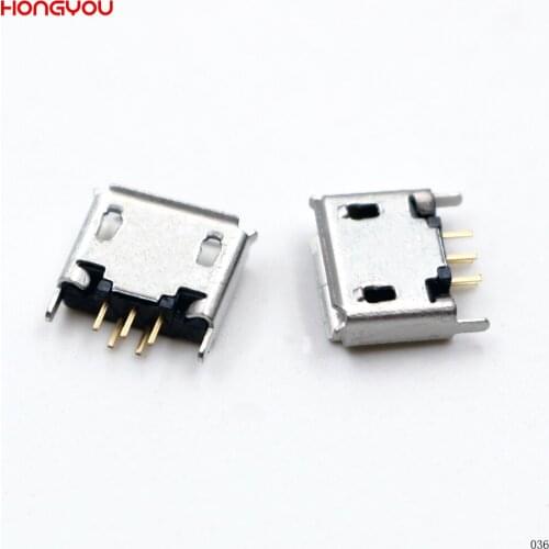 10PCS/Lot Micro USB 5Pin Female Charging Connector Port For Mobile Phone Direct Plug-in Type Charge Socket Jack Dock Plug