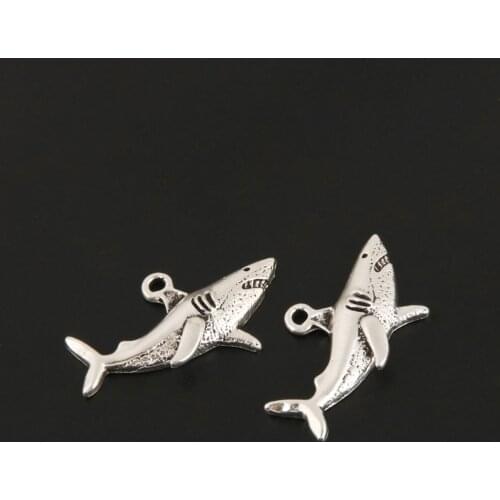 10pcs Charms Marine animals Fish Silver Color Pendant For Bracelet Necklace Jewelry Making Handmade DIY