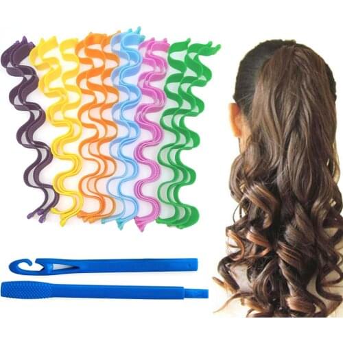 12pcs DIY Magic Hair Curler 30CM Heatless Hair Rollers Curlers Hairstyle Roller Sticks Wave Formers Curling Hair Styling Tools