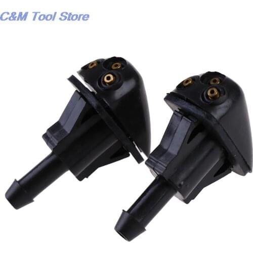 New 2Pcs Plastic high quality Windshield Wiper Washer Spray Nozzle