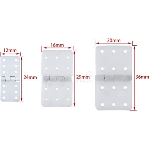 20pcs/lot Nylon & Pinned Hinge 20x36mm / 16x29mm / 12x24mm For RC Airplane Plane Parts Model DIY Replacement