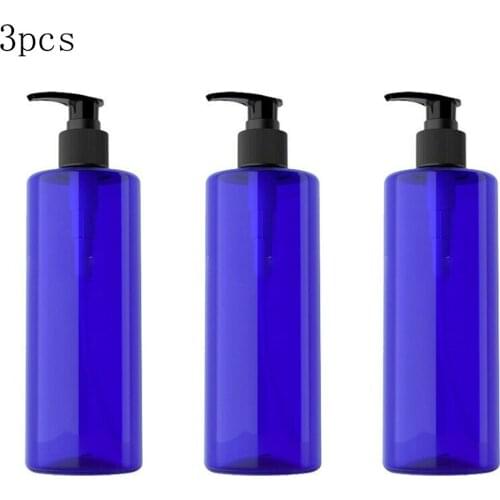 3Pcs Empty Pump Bottles Refillable 500ml Empty Lotion Pump Bottles For Gel Soap Dispenser Shampoo New