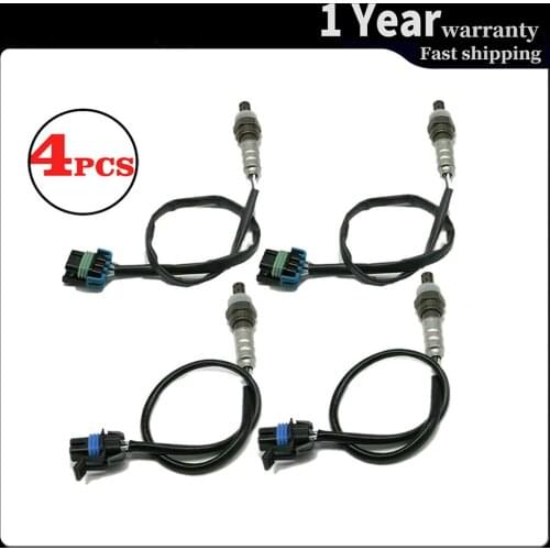 4pcs 4 Wires O2 Oxygen Sensor Up / Downstream For 2008-2010 Chevrolet Colorado GMC Canyon Hummer H3 234-4243 234-4337 Auto Parts